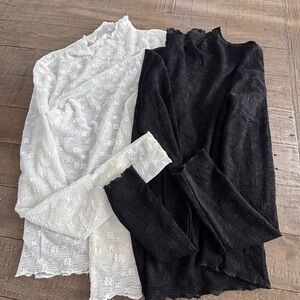 Elegant Black and White Women's Sweater Set